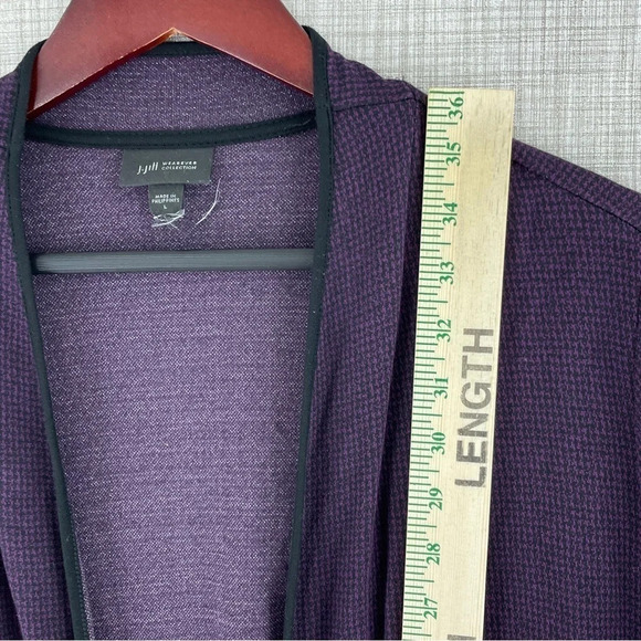 J Jill Cardigan sweater open front purple Womens Size L 2275 - Picture 2 of 8